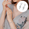 6Pcs Brass Fold Over Clasps KK-FH0007-43B-7