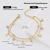 304 Stainless Steel Pave Clear Cubic Zirconia Tassel 2-Strand Bracelets for Women EO7244-4-1
