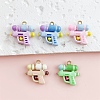 Alloy Enamel Pendants ENAM-A012-19G-1