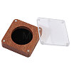 Wooden Jewelry Badge Packaging Boxes with Clear Acrylic Magnetic Lids CON-WH0086-246B-1