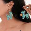 Alloy Acrylic Dangle Earrings FS-WG82E0C-02-2