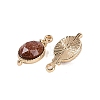 Synthetic Goldstone Faceted Pendans KK-L218-003G-06-2