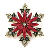 Christmas Theme Golden Zinc Alloy with Rhinestone Brooches JEWB-B018-01AG-07-1