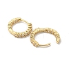 Brass Micro Pave Clear Cubic Zirconia Hoop Earrings EJEW-E295-07KCG-2