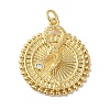 Brass Micro Pave Cubic Zirconia Pendants KK-R162-032A-G-1