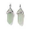 Natural Green Aventurine Pointed Pendants G-K329-37P-2