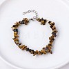 Natural Tiger Eye Chips Beaded Bracelet TJ9442-1-1