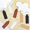 24Pcs 4 Colors PU Leather Keychains KEYC-SC0002-17-7