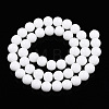 Opaque Solid Color Glass Beads Strands GLAA-T032-P8mm-02-3