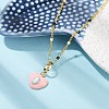 Brass Pendant Necklaces NJEW-R006-01G-01-3