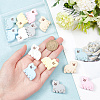 14Pcs 7 Colors Bear Food Grade Eco-Friendly Silicone Beads SIL-GO0001-09-3