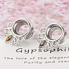 316L Surgical Stainless Steel Colorful Rhinestone Horse Eye Ear Plugs Gauges WG2285B-05-2