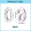 Sterling Silver Spring Gate Rings STER-WH0004-081-2