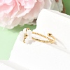 Adjustable 304 Stainless Steel Natural White Jade Cuff Open Rings RJEW-P187-01G-04-3