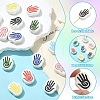 14Pcs 7 Colors Handmade Porcelain Beads PORC-YW0001-78-4