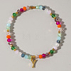 Brass Initial Charm Bracelets KC4213-25-1