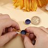 3 Pairs Brass Enamel Cufflinks BUTT-GL0001-09B-3