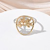 304 Stainless Steel Cuff Open Rings RJEW-Z121-02GP-08-2