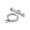 304 Stainless Steel Ring Toggle Clasps STAS-A092-09I-P-2