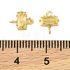 Brass Pave Cubic Zirconia Rectangle Connector Charms KK-P347-06G-01-4