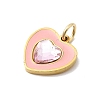 304 Stainless Steel Enamel with Rhinestone Pendants STAS-Z179-38G-02-2