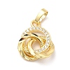 Rack Plating Brass Micro Pave Cubic Zirconia Pendants KK-K270-36G-1