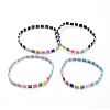 Rectangle Glass Seed Beads Stretch Bracelets BJEW-JB05298-1