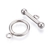 Non-Tarnish 304 Stainless Steel Ring Toggle Clasps STAS-A092-09I-P-2