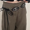 Alloy with Imitation Leather Eye Link Knot Tie Chain Belts for Women FS-WG2C858-01-4