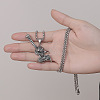 Halloween 304 Stainless Steel Guitar Skull Pendant Necklaces for Men WGCDC24-01-4