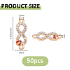 50Pcs Alloy Crystal Rhinestone Links/Connectors ALRI-FH0001-24-2