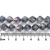 Electroplate Transparent Glass Beads Strands EGLA-I019-HR02-5