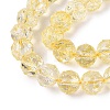 Crackle Transparent Glass Beads Strands GLAA-N063-10mm-09-4