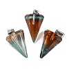 Spray Painted Glass Pendants GLAA-Z007-03G-1