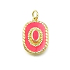 Brass Enamel Pendants KK-K400-20G-04-1