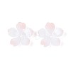 Flower Acrylic Bead Caps X-SACR-T017-51B-3