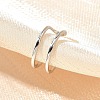 925 Sterling Silver Cuff Earrings for Women EJEW-F360-01A-P-4