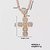 Chic Cross Necklace with Shiny Diamonds and Virgin Mary Pendant WL1506-4-1