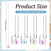4Pcs 4 Styles Glass Charms Ceiling Fan Pull Chain Extenders HJEW-SP0001-80-2