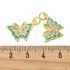 Brass Micro Pave Clear Cubic Zirconia Pendants KK-R159-01G-3