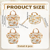 Floral Printed Cloth Candy Gift Packaging Candy Bags with Handles ABAG-WH0032-82A-2