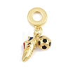 Sports Brass Enamel European Dangle Charm KK-CBA9AB3-11G-1