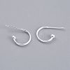 304 Stainless Steel Earring Hooks X-STAS-K211-01S-2