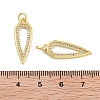 Rack Plating Brass Micro Pave Cubic Zirconia Pendants KK-Z071-81G-01-3