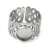 304 Stainless Steel Cuff Ring Components SA-CBA37BC-14B-P-2