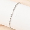 Brass Infinity Link Chain Bracelets for Women BJEW-F531-01P-1