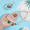 2Pcs 2 Styles Alloy Enamel & Brass & Porcelain & Acrylic Pendant Necklaces NJEW-PH01662-3