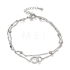 Brass Ring Link 2-Strand Bracelets KK-CBA103C-01P-4