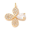 Brass Rhinestone Pendants RB-CBAFDDC-02G-1