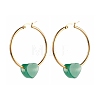 Heart Natural Stone Beads Earrings for Girl Women EJEW-JE04638-2
